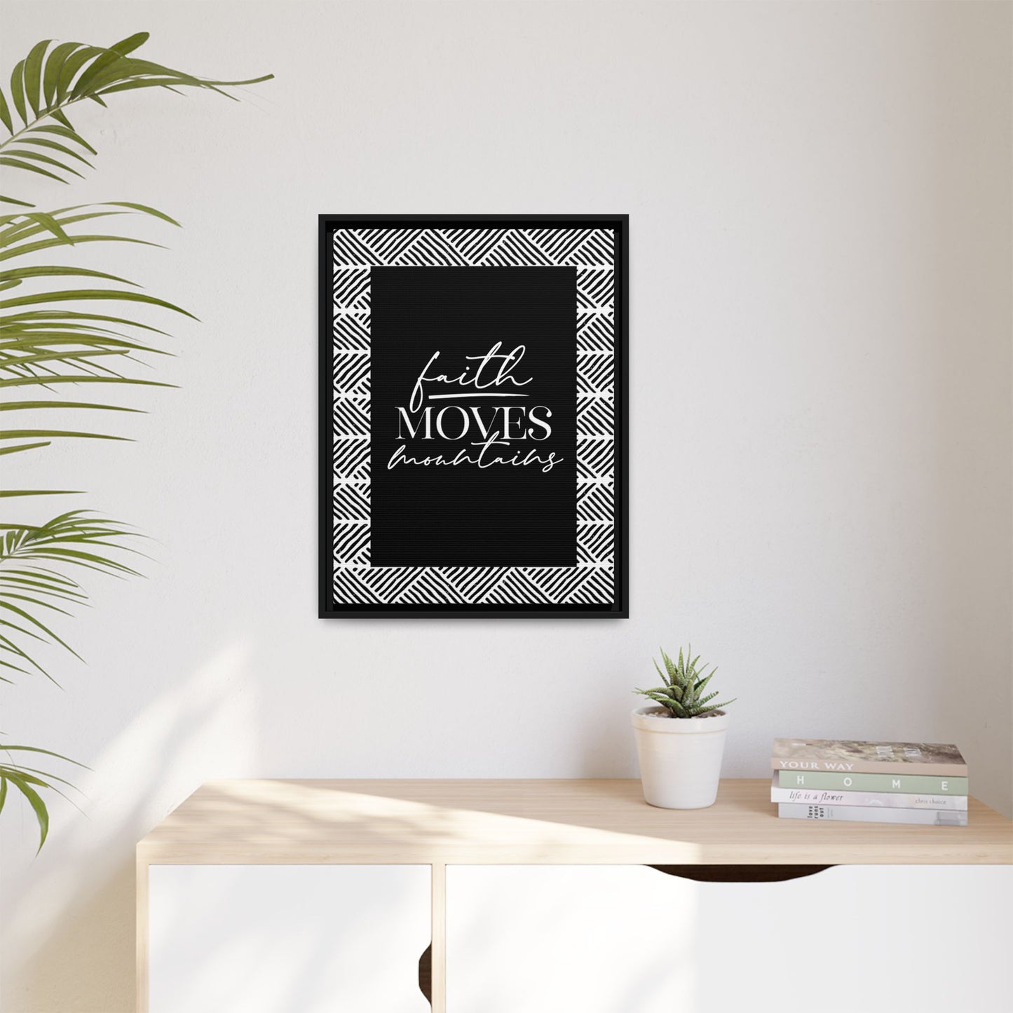 Koya Faith Moves Mountains Framed Canvas Art