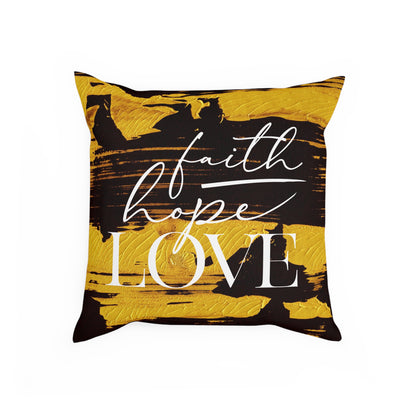 Adira "Faith, Hope, Love" Pillow (black)