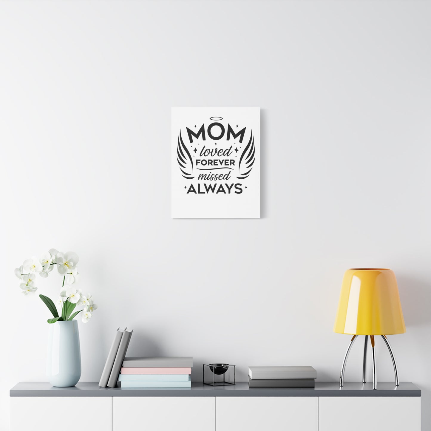 Mom: Loved Forever, Missed Always Wall Art (White)