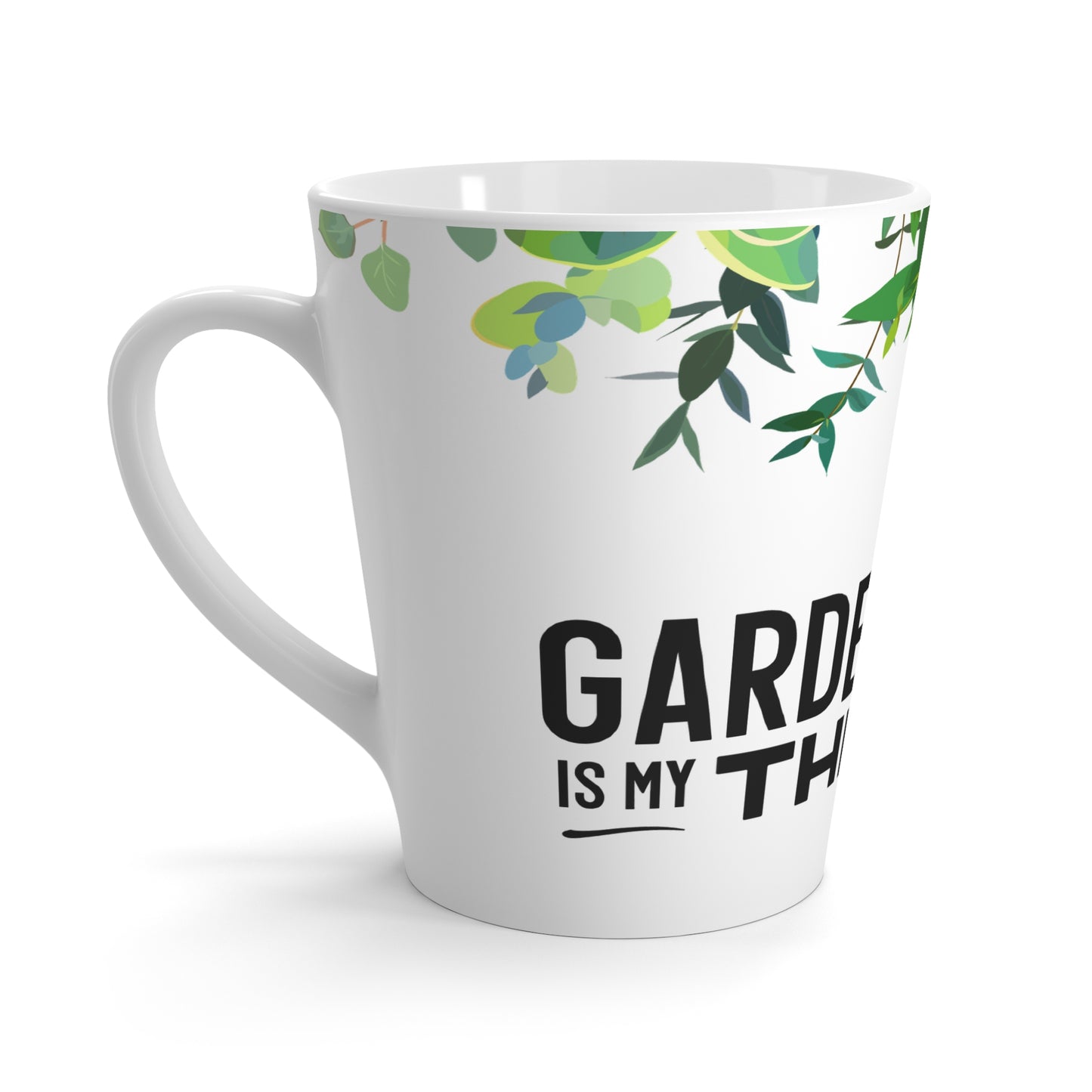Gardening is my Therapy Latte Mug, 12 oz.